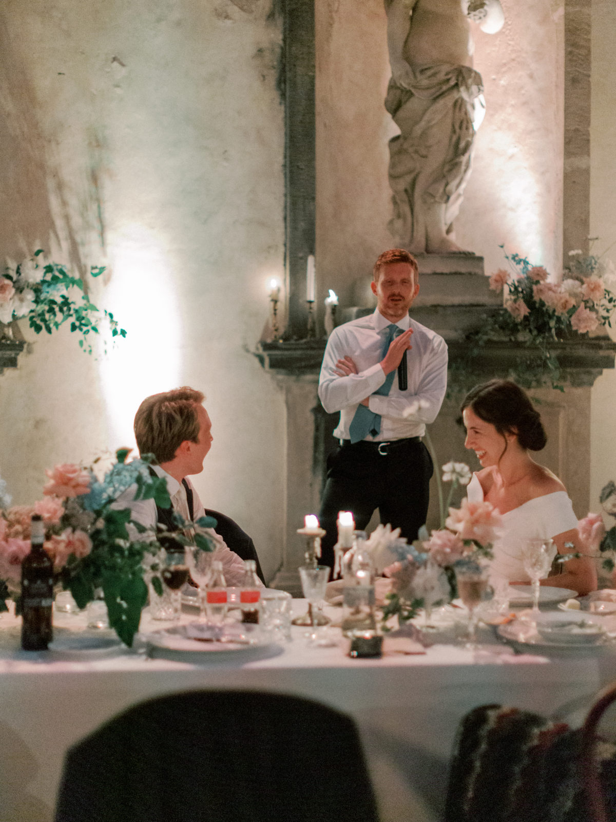 wedding reception in a castle