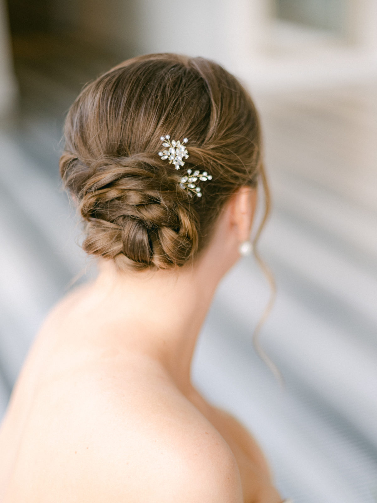 Bridal Hairstyle Updo with pins