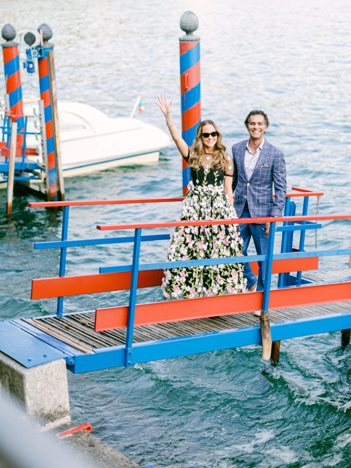 Bride and Groom arrive in Lake Como at Villa Balbiano