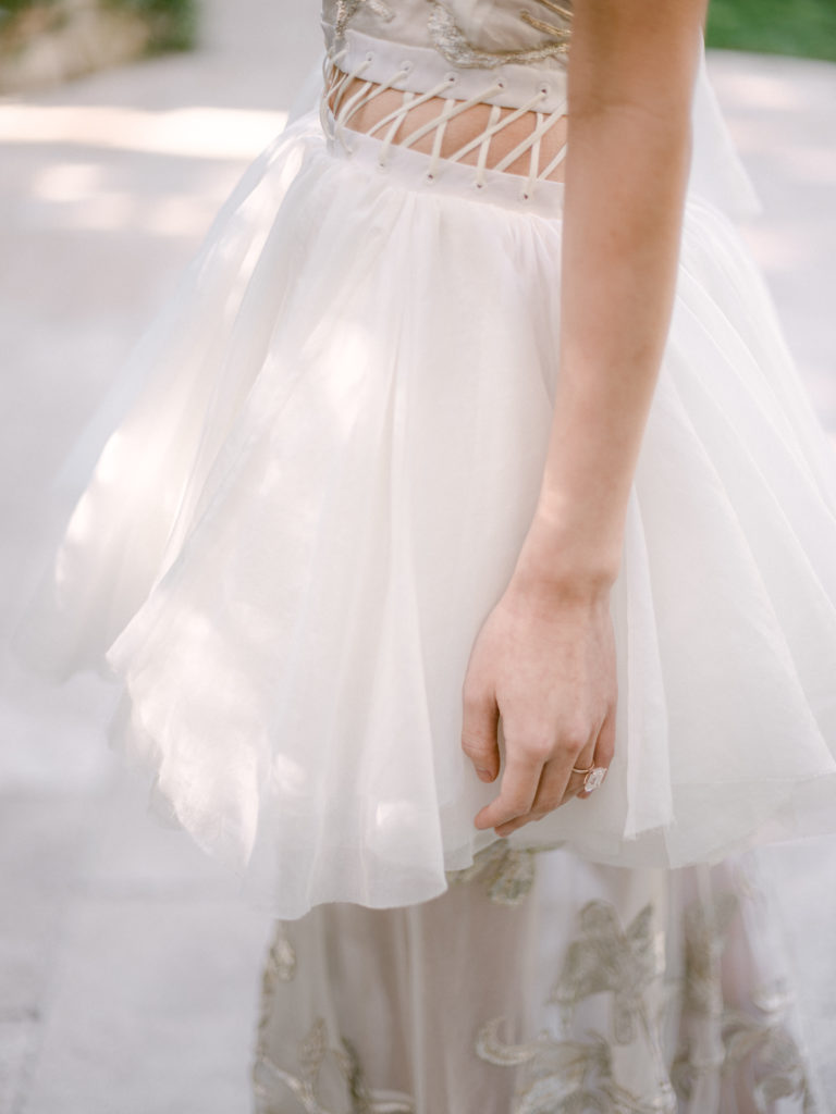 Detail of Alexander McQueen Dress styled by Carrie Lauren Goldberg