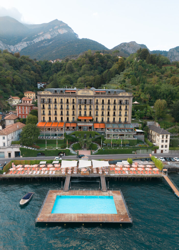 Grand Hotel Tremezzo aerial shot